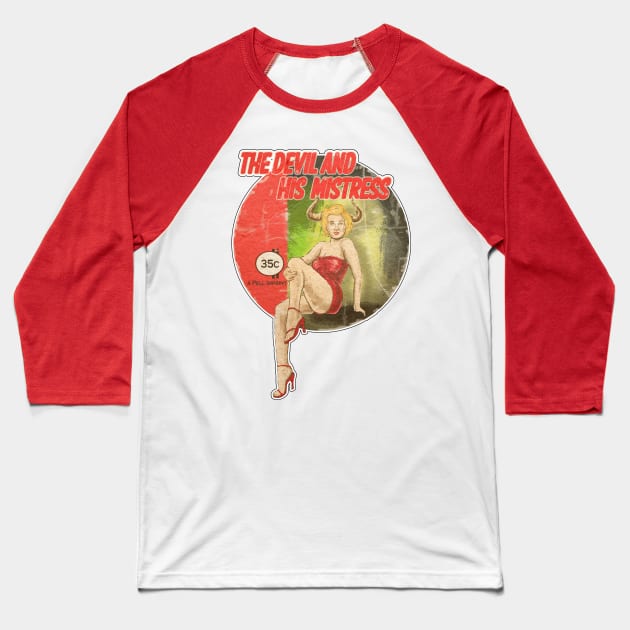 the Devil and His mistress Baseball T-Shirt by silentrob668